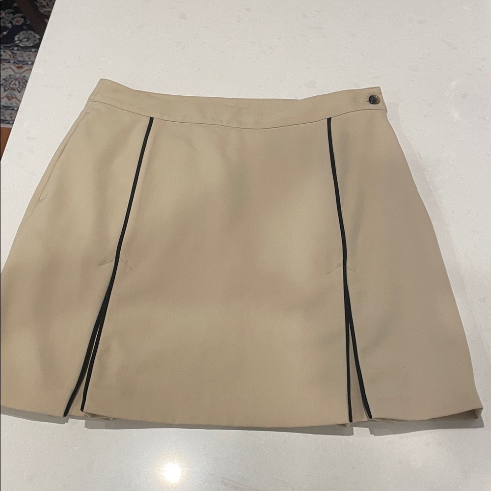 Golf Skort Tan with Black Accents
